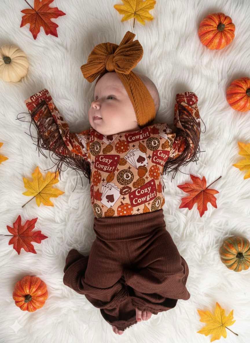 Cozy Cowgirl Fringe Leo/Top (FINAL SALE)