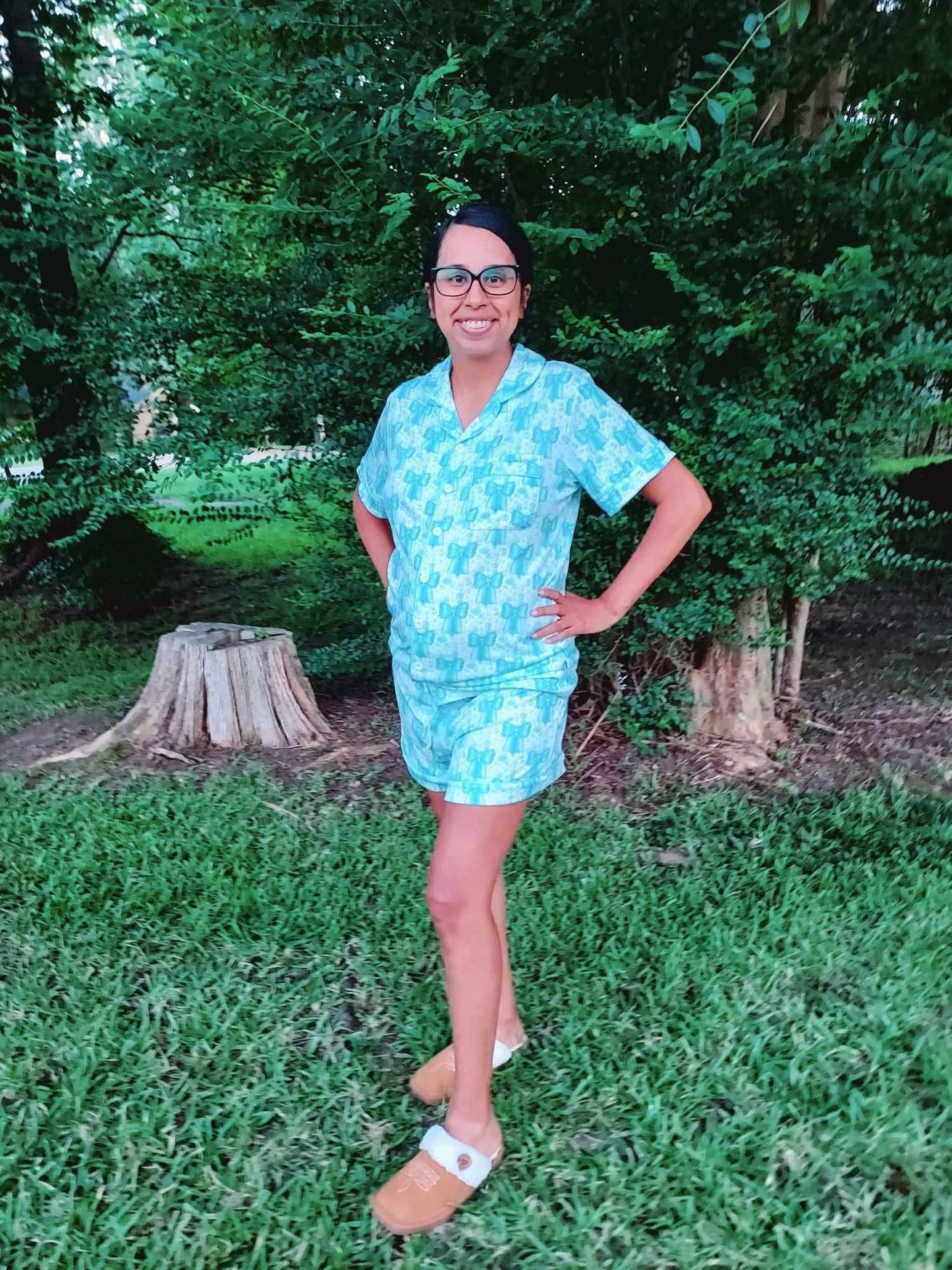 Blue Ribbon Dreams Women's Bamboo Button Up PJ Set