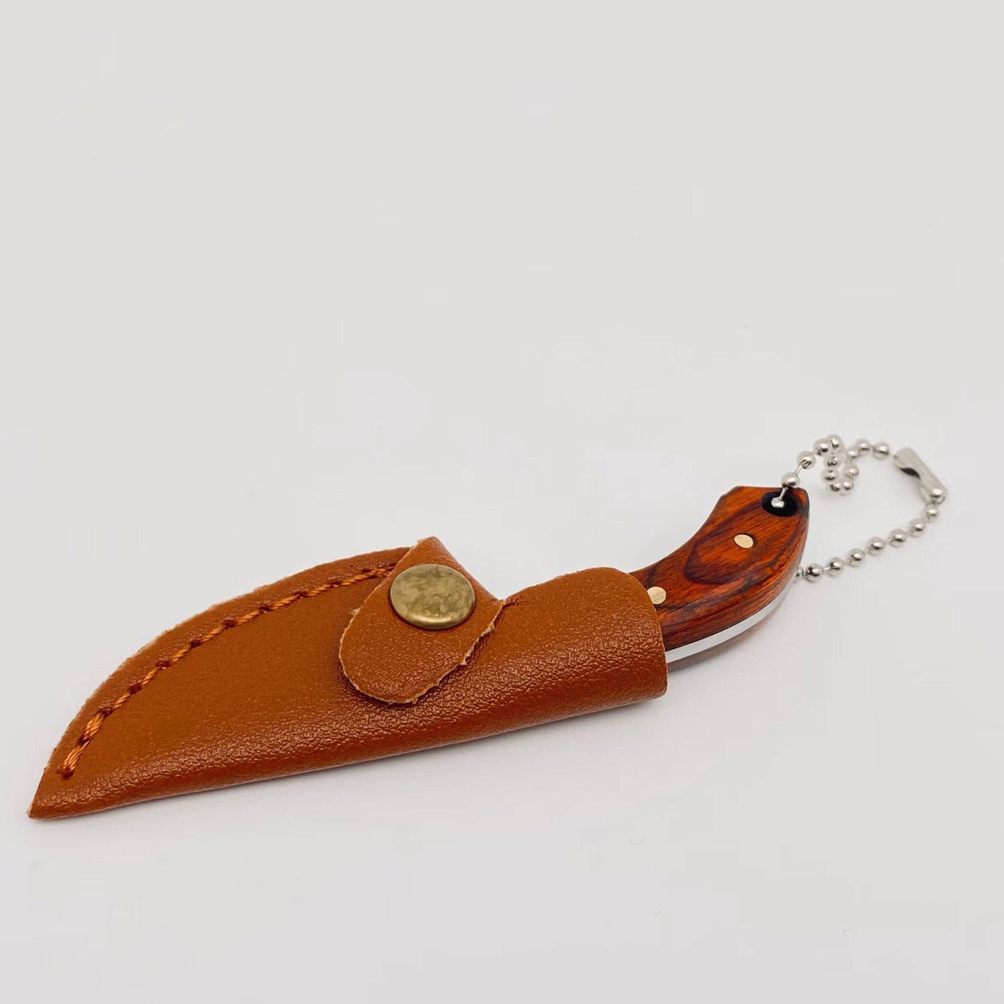 Wooden Handle Portable Mini Stainless Steel Embossed Knife