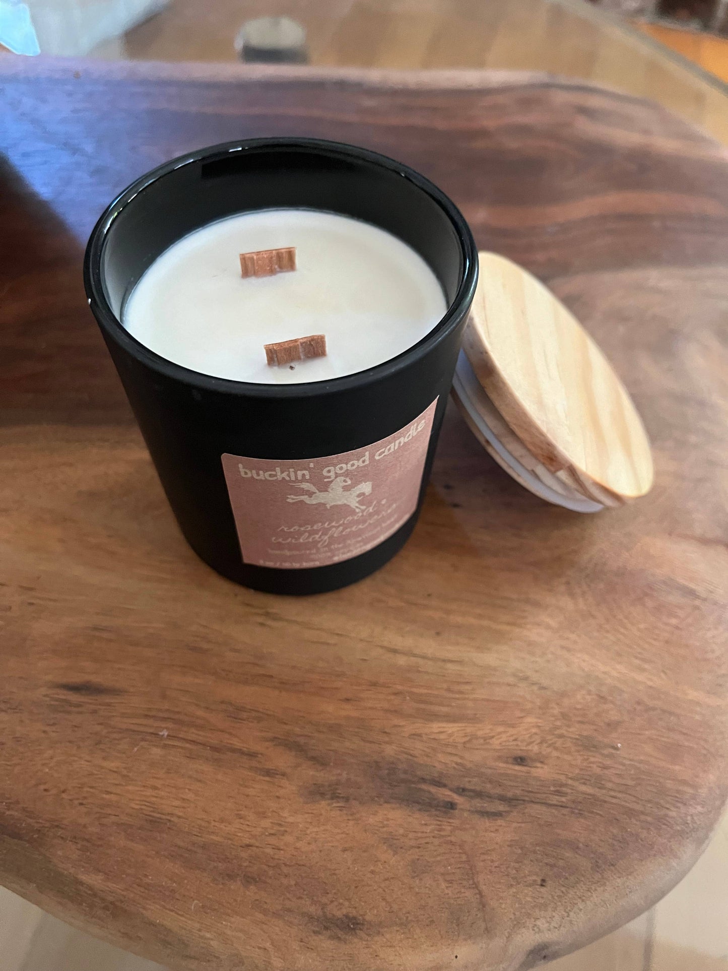 Candle Rosewood + Wildflowers (western decor)