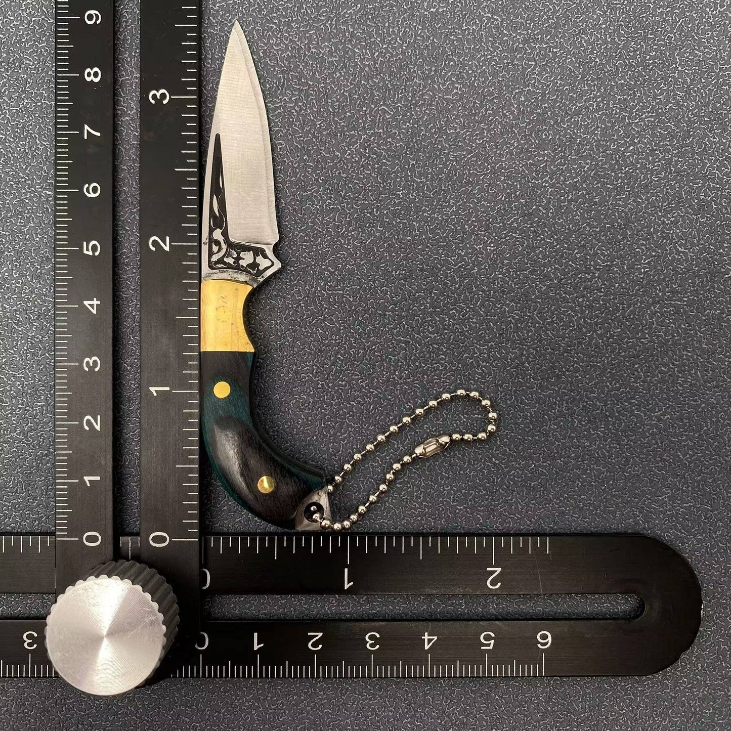 Wooden Handle Portable Mini S.Steel Knife With Protective Sleeve