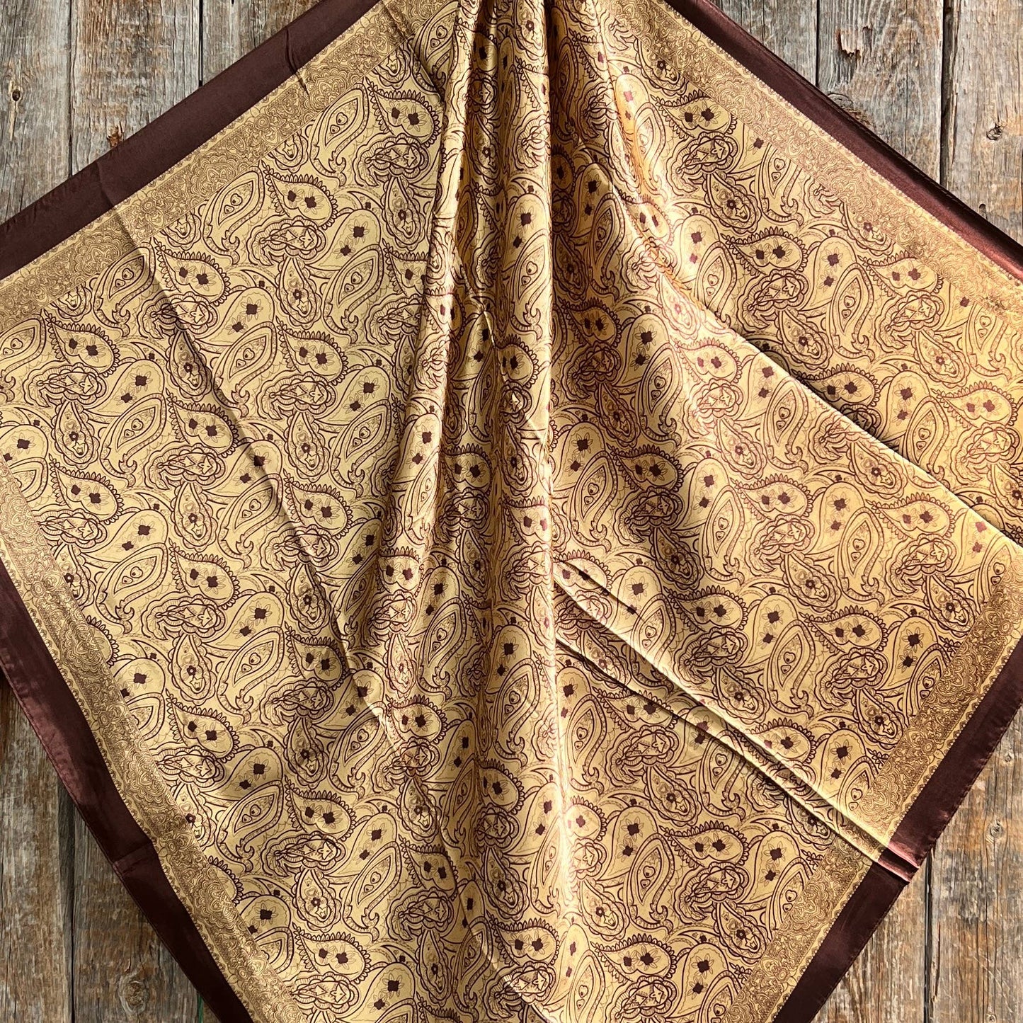 35X35"  Earth Tones Paisley Wild Rag/Scarf WR3402