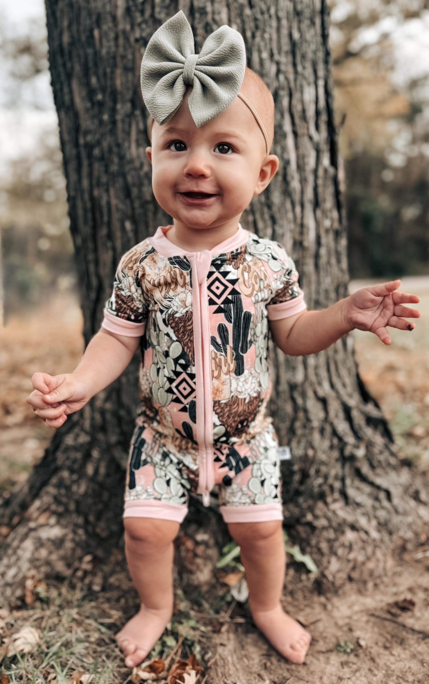 Cowgirl Bamboo Shortie Romper (FINAL SALE)