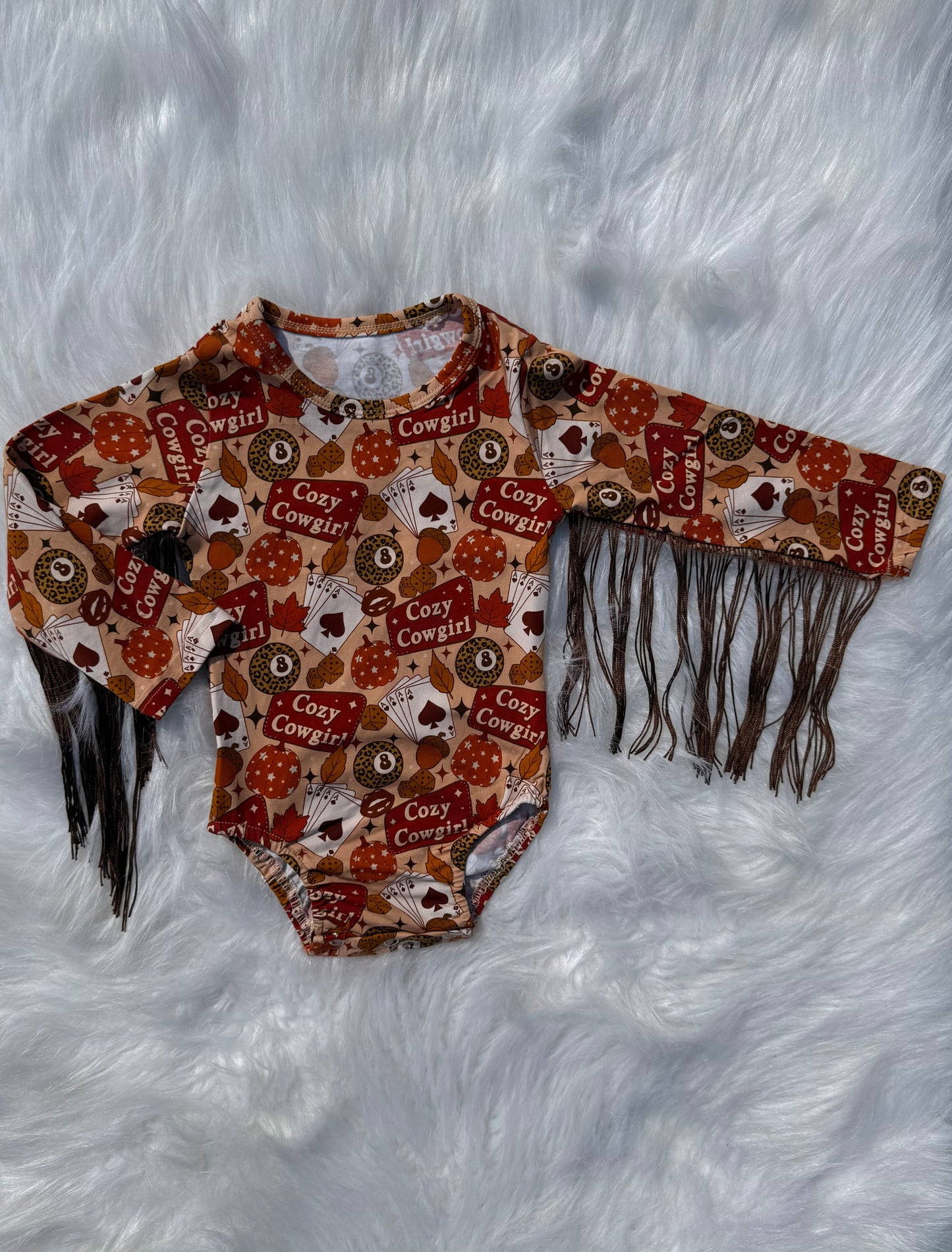 Cozy Cowgirl Fringe Leo/Top (FINAL SALE)