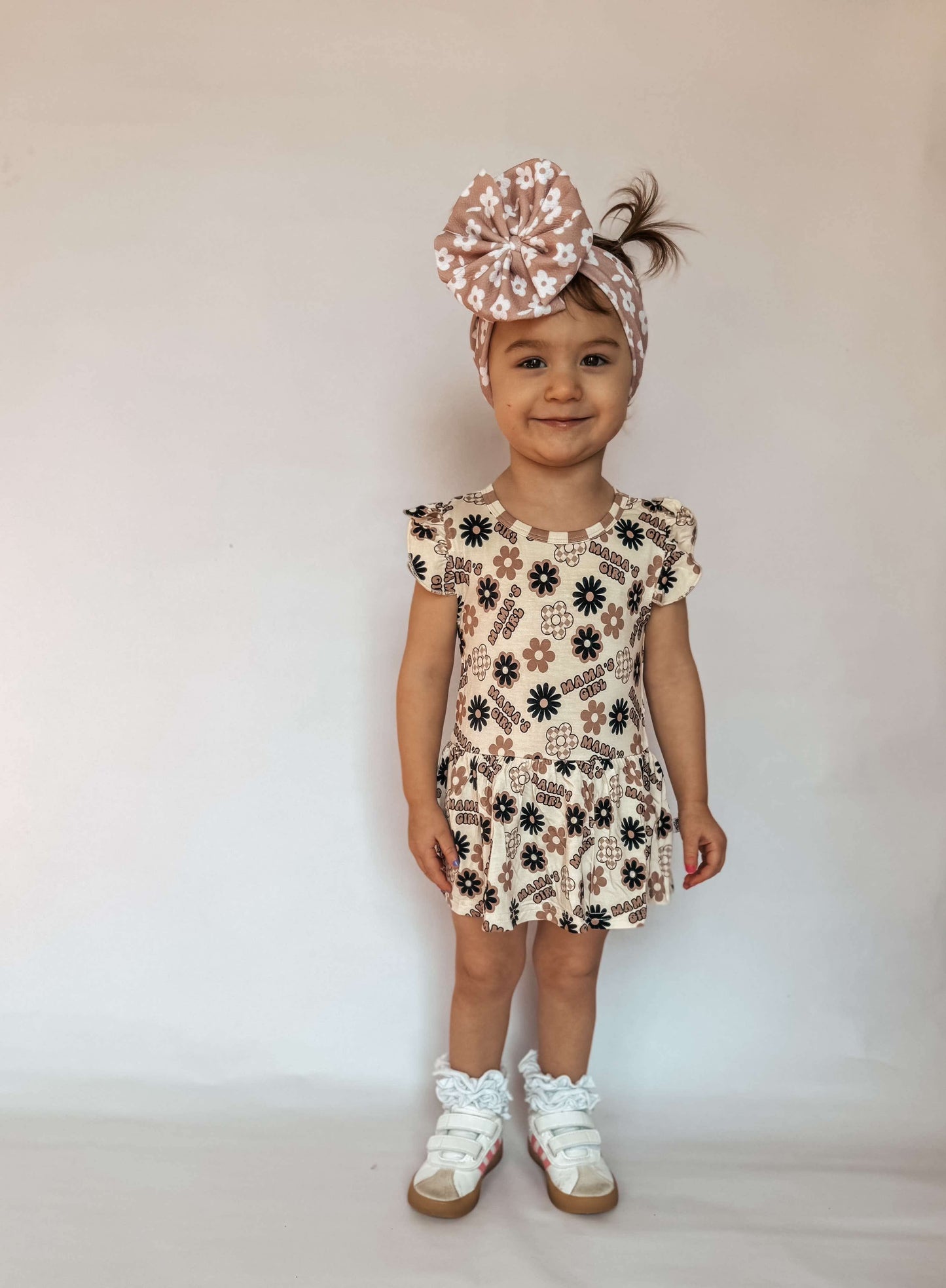 Neutral Mama's Girl Bamboo Skirted Romper