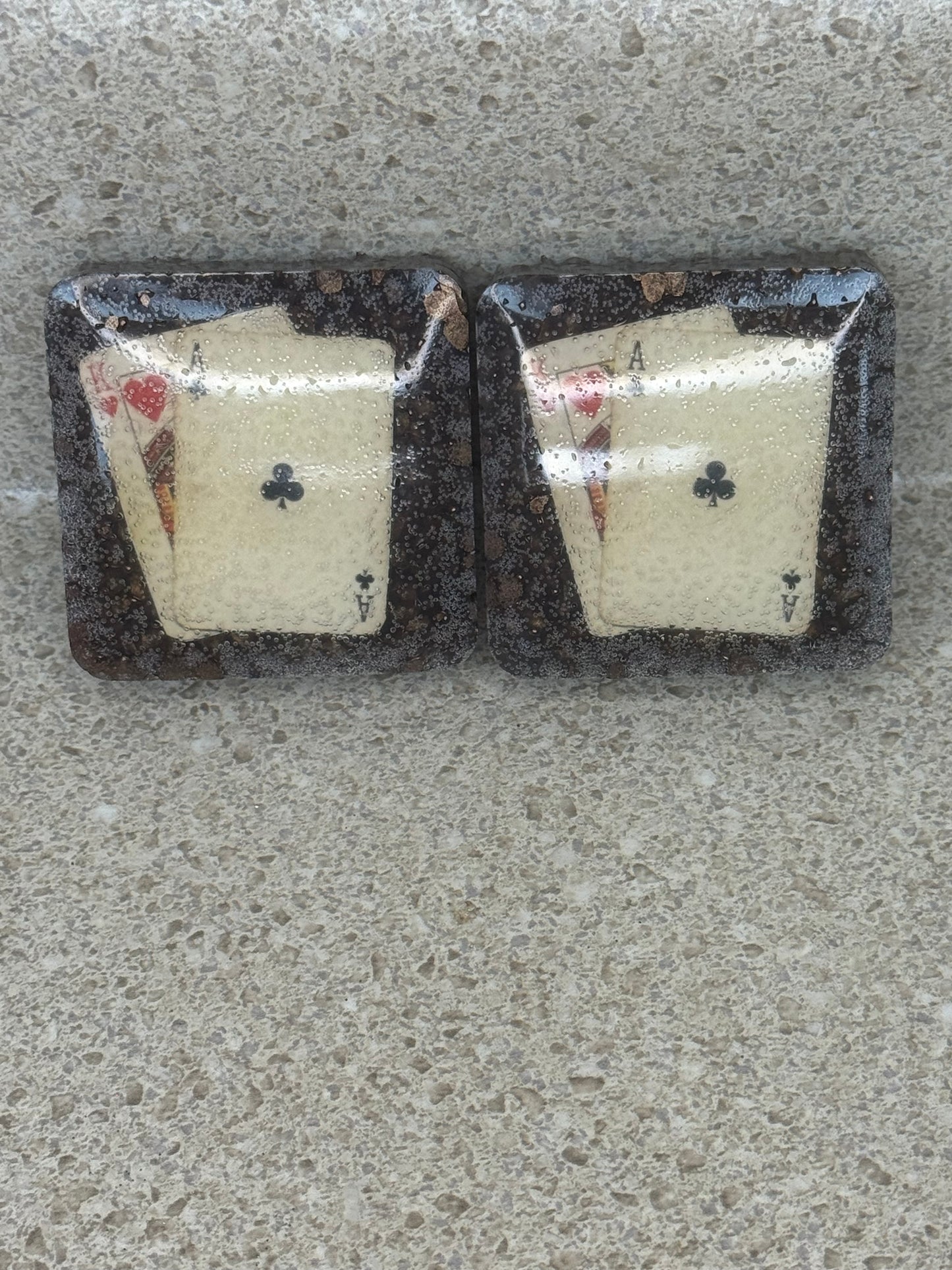 Square Vent Clips-Cherry Leather