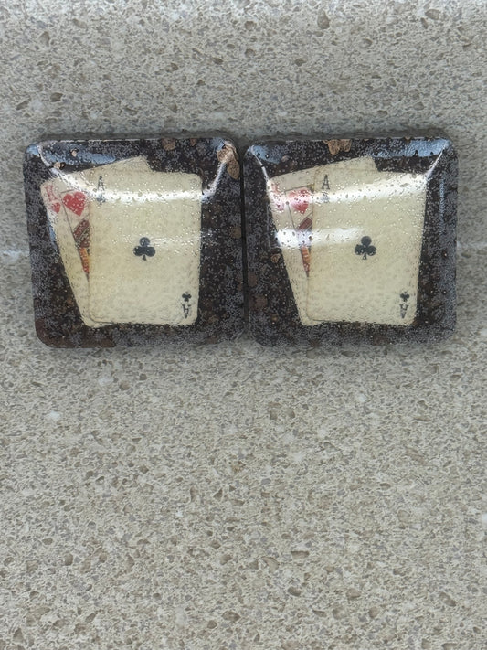 Square Vent Clips-Cherry Leather