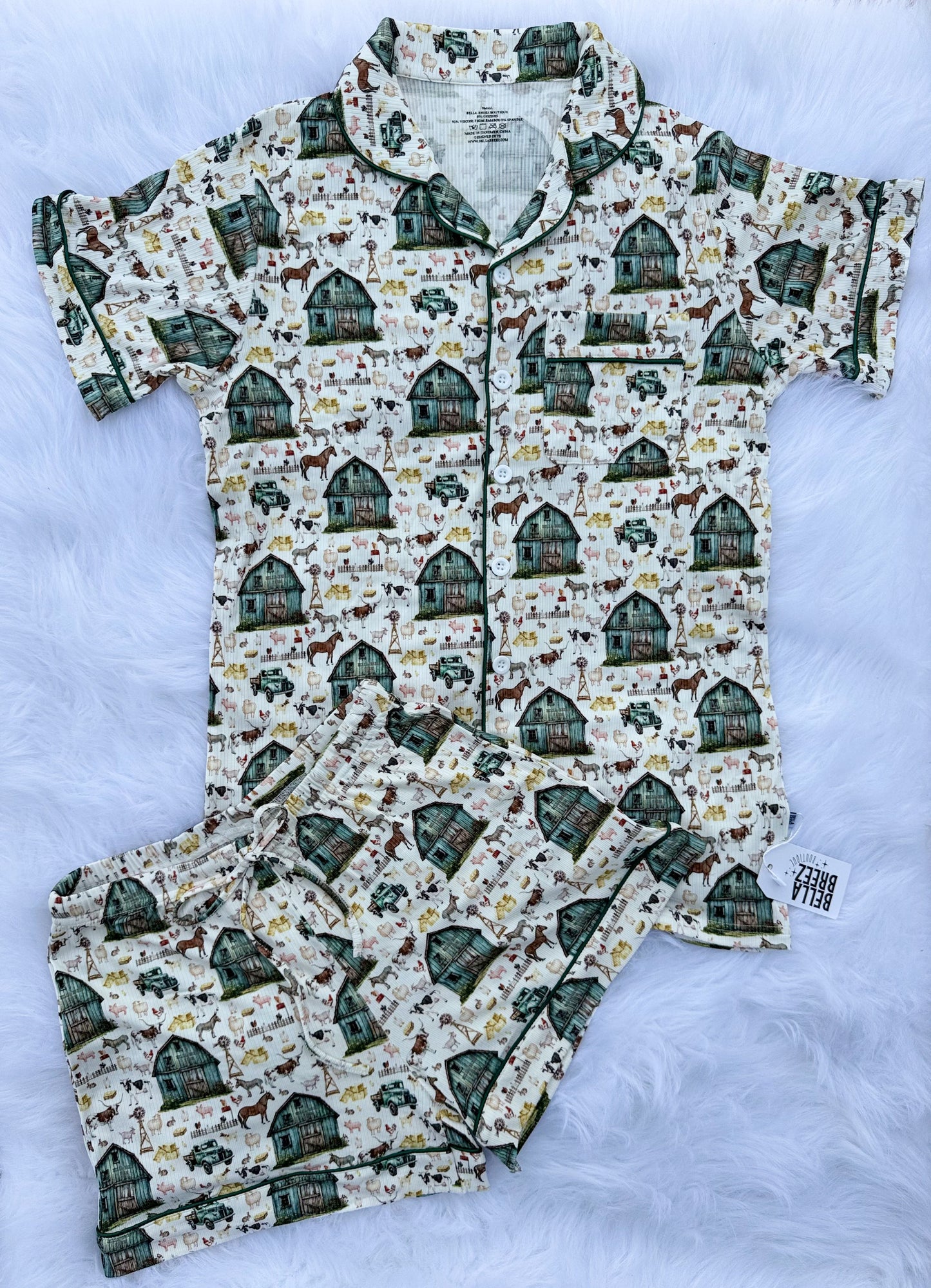 BBB Farm Women's Bamboo Button Up PJ Set