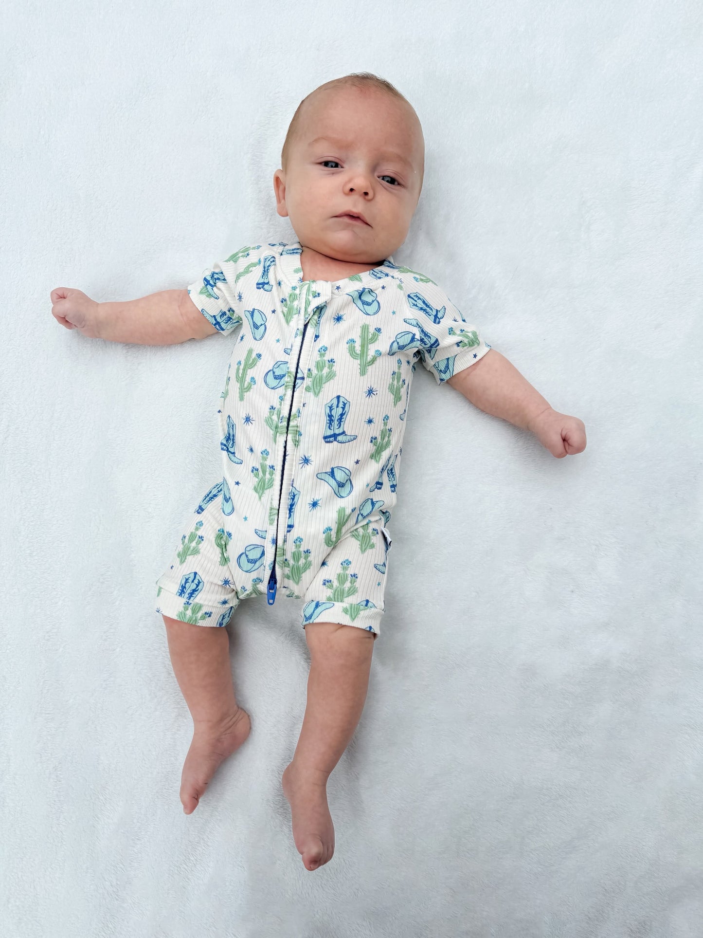 Wild West Cowboy Bamboo Shortie Romper