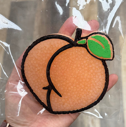 Peach Emoji Freshie-Tobacco Leather
