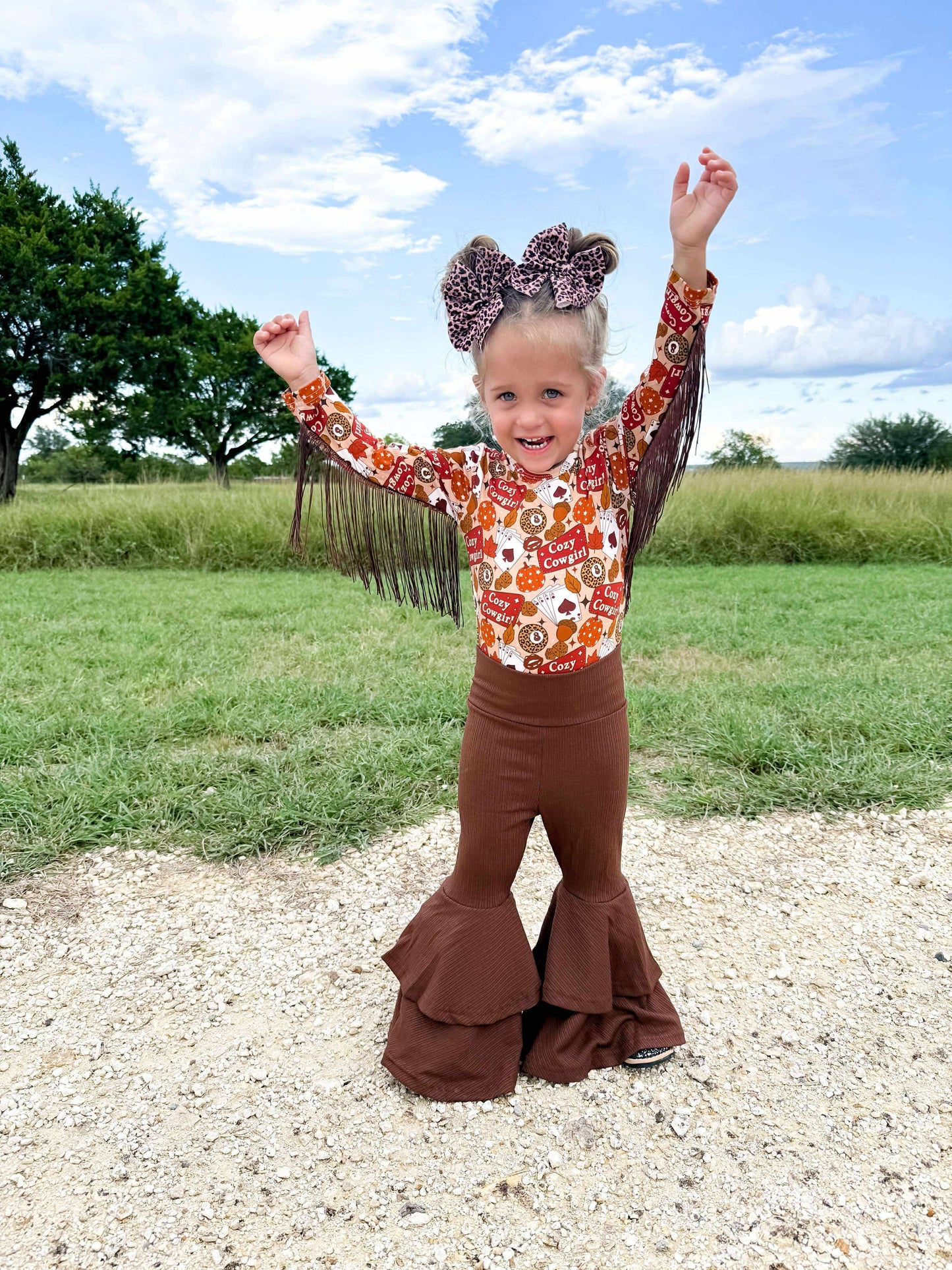 Cozy Cowgirl Fringe Leo/Top (FINAL SALE)