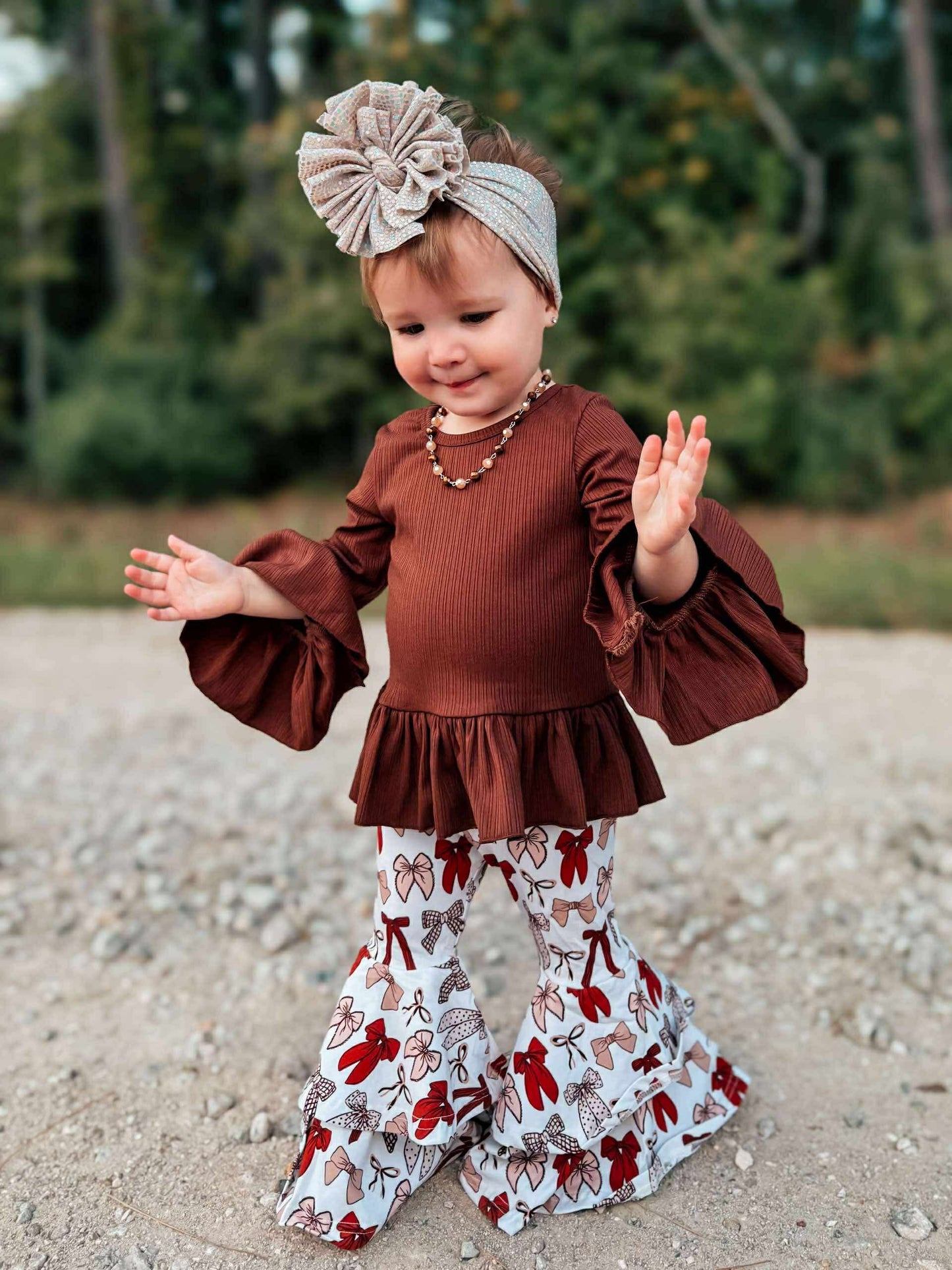 Fall Bows Double Bell Bottoms