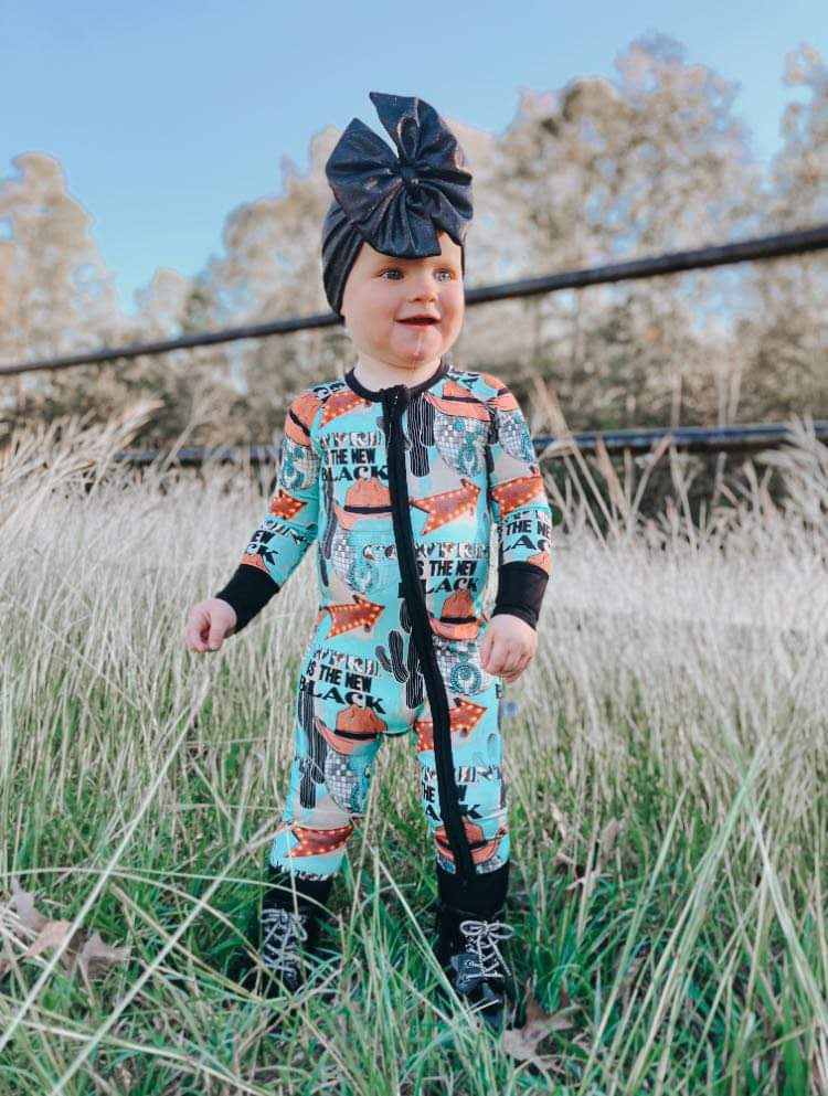 Cow Print is the New Black Bamboo Sleeper (FINAL SALE)