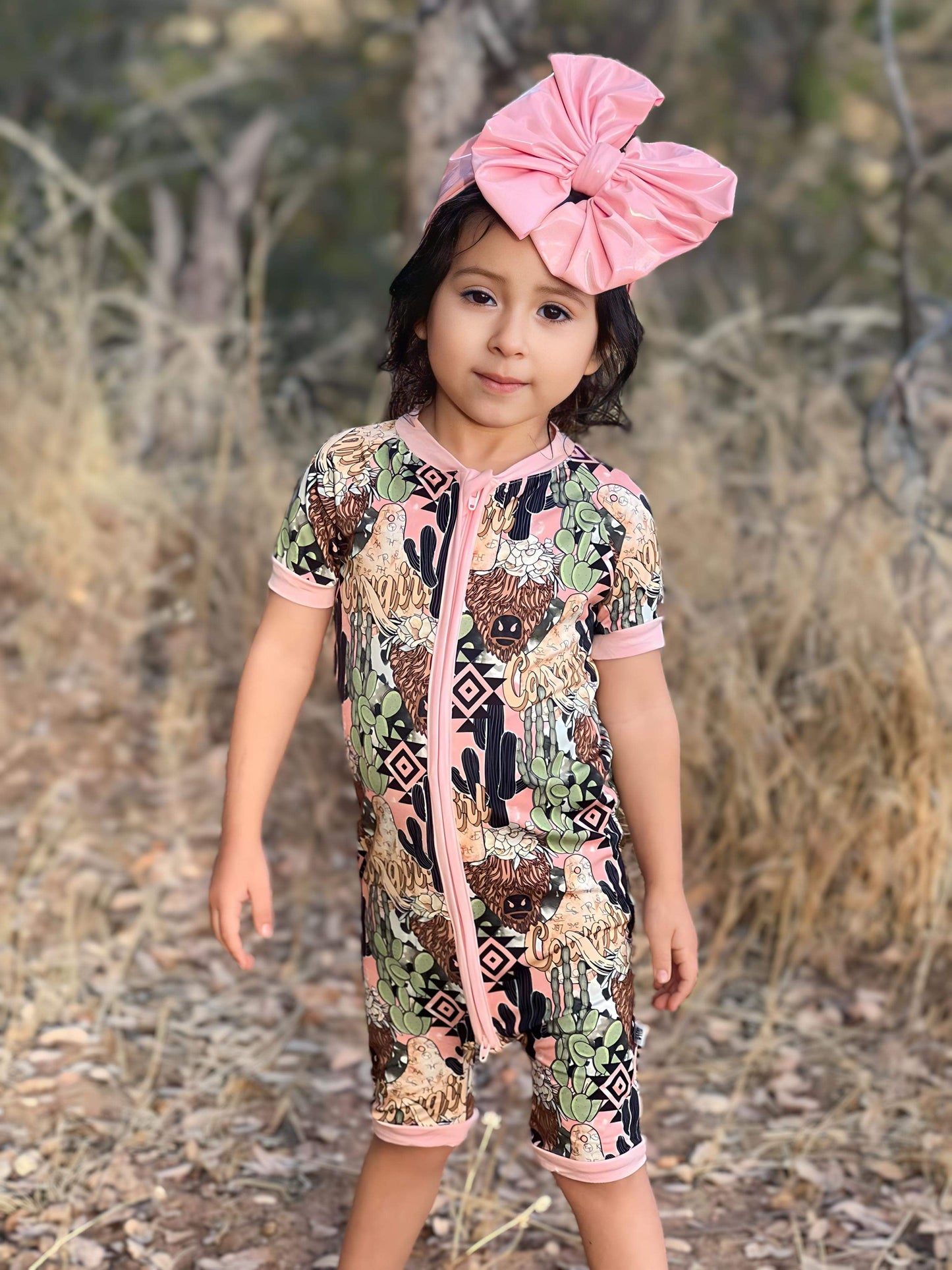 Cowgirl Bamboo Shortie Romper (FINAL SALE)