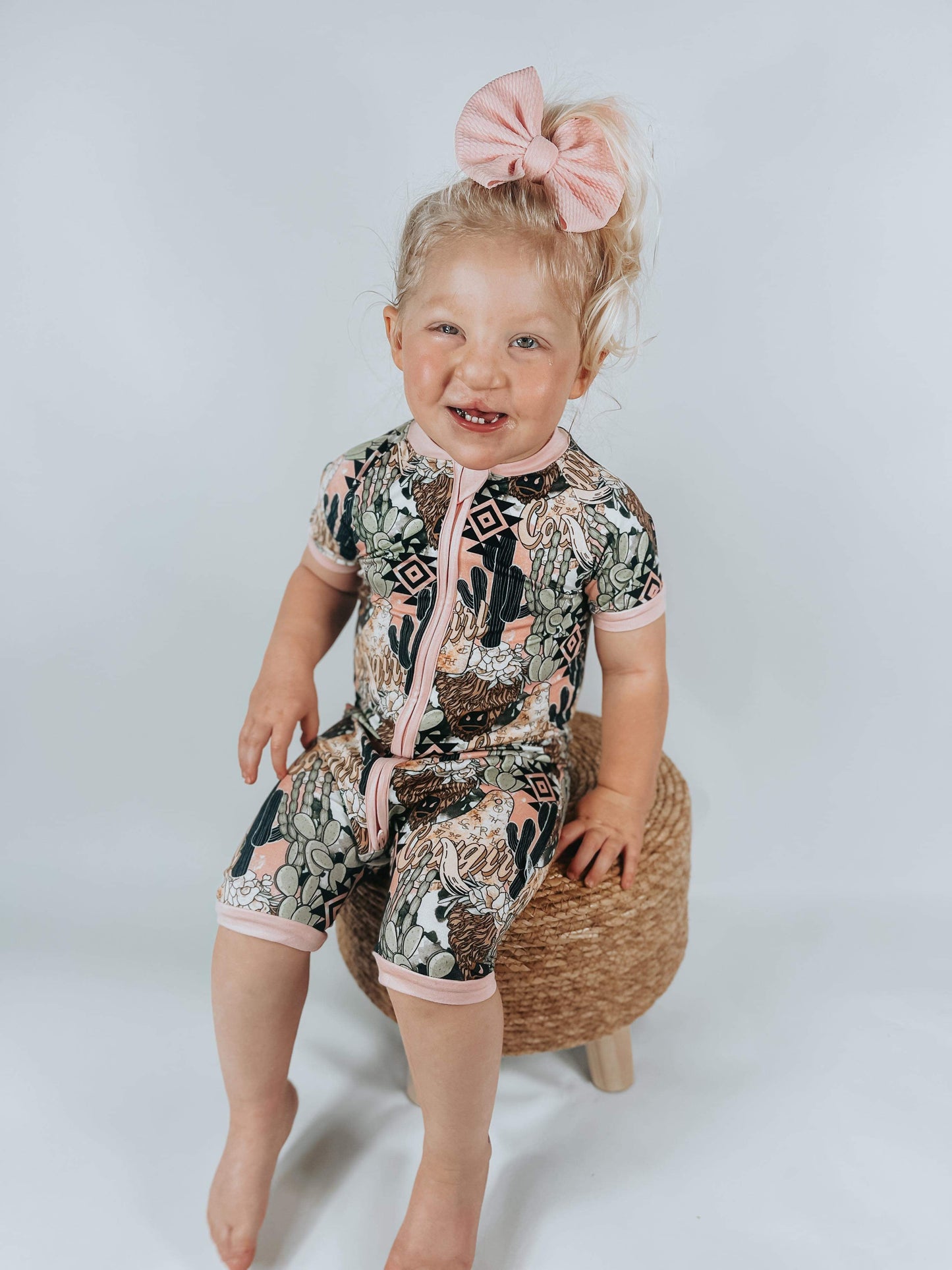 Cowgirl Bamboo Shortie Romper (FINAL SALE)