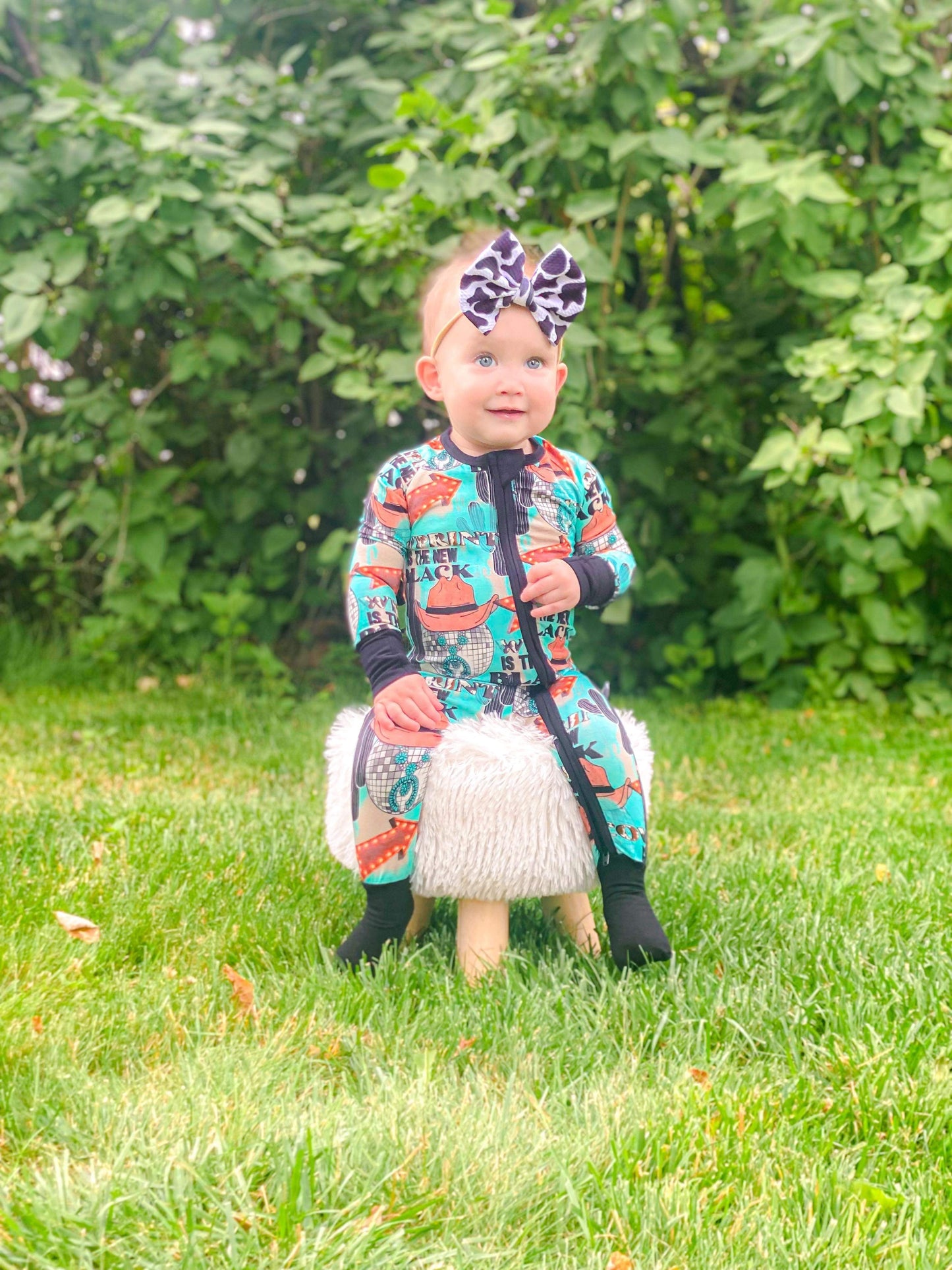 Cow Print is the New Black Bamboo Sleeper (FINAL SALE)