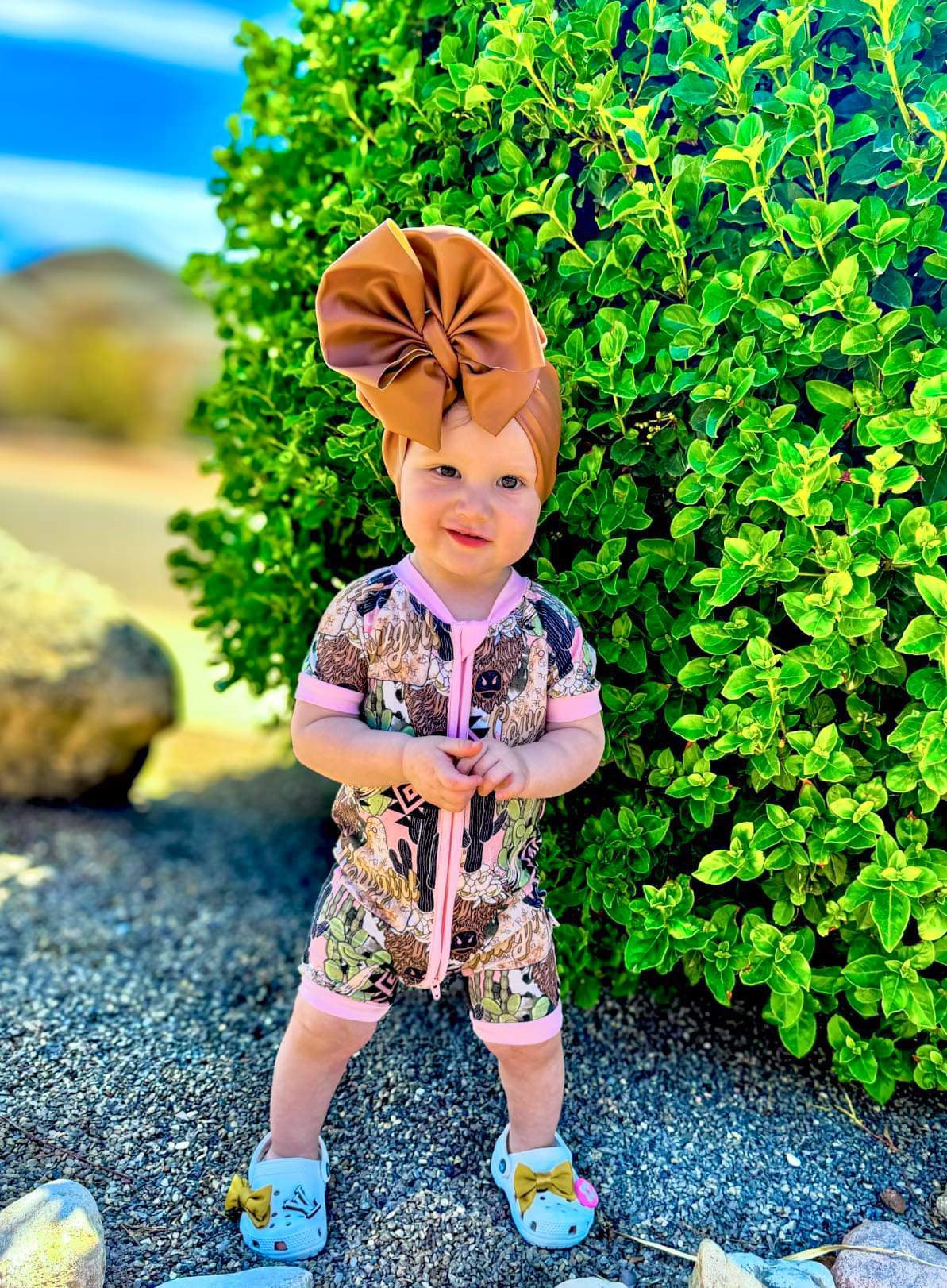 Cowgirl Bamboo Shortie Romper (FINAL SALE)