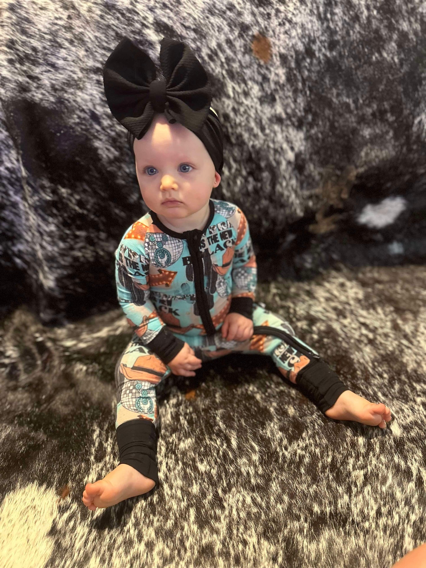 Cow Print is the New Black Bamboo Sleeper (FINAL SALE)