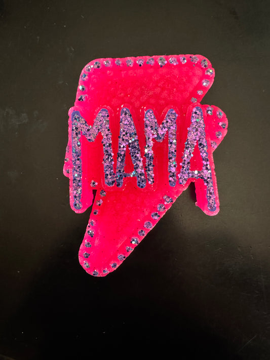 Small “Mama” lightning bolt Freshie-Mama tried