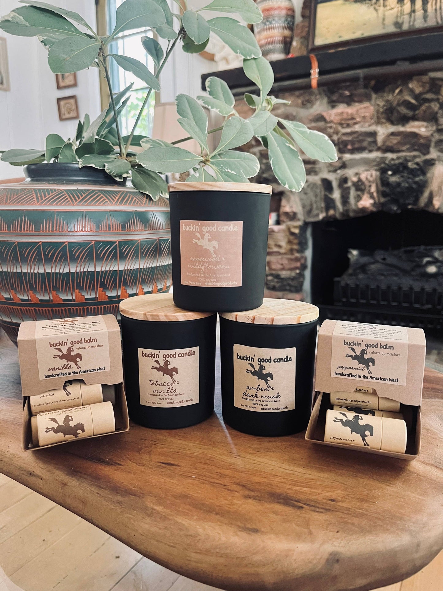 Candle Rosewood + Wildflowers (western decor)